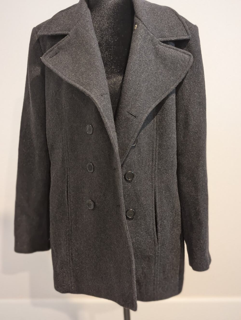 Vintage 100% Wool Classic Charles Klein Pea Coat  Sz 14